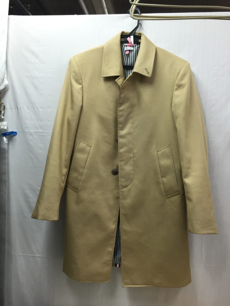 THOM BROWNE バルカラーコートのクリーニング事例 アフター