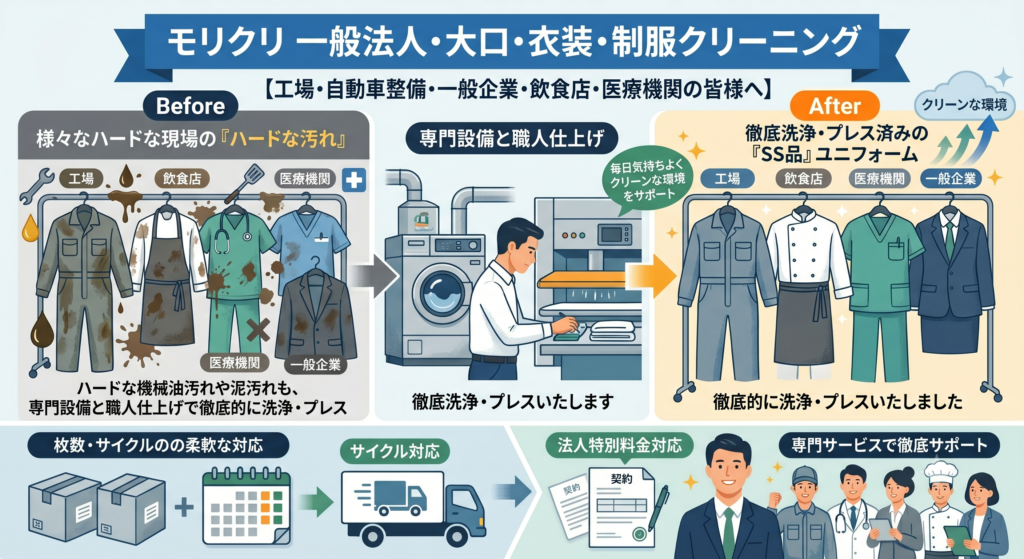 一般法人・大口・衣装・制服クリーニング